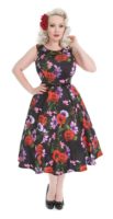 Květinové retro šaty Hepburn - Poppy Perfection