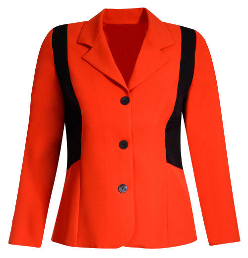 Oranžové nemačkavé dámské sako