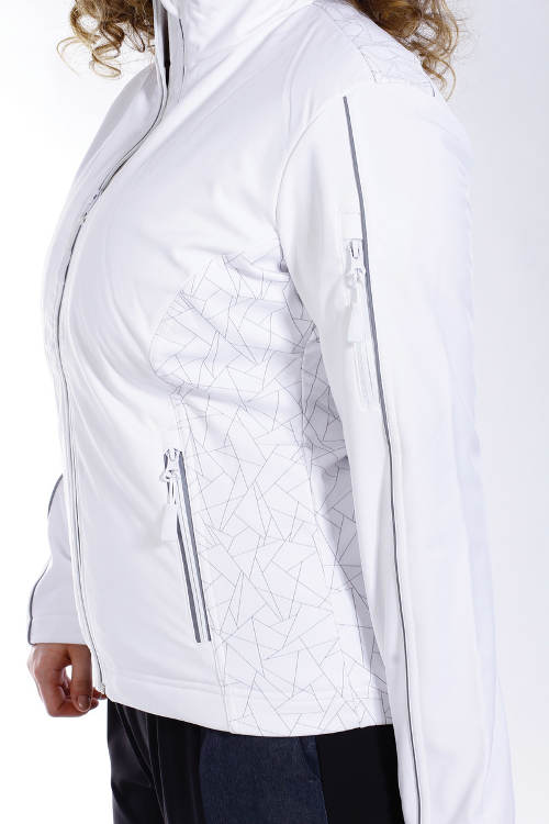 Bílá softshellová bunda pro starší