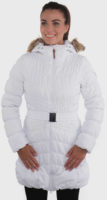 Dámský prošívaný zimní kabát bílé barvy