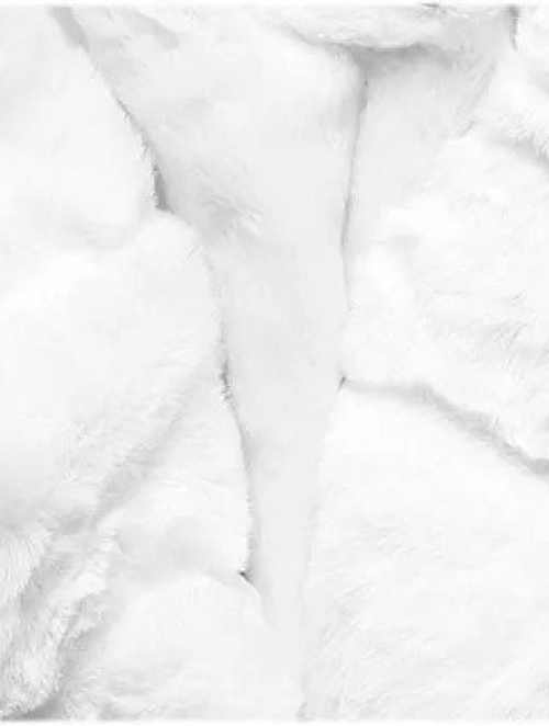 Bílý teplý vnitřní kožíšek zimní bundy