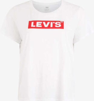 Dámské bílé tričko Levi's s krátkým rukávem v plnoštíhlých velikostech