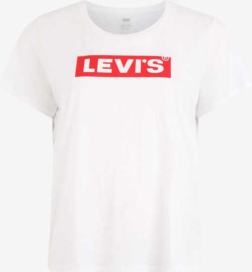 Dámské bílé tričko Levi's s krátkým rukávem v plnoštíhlých velikostech