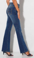 Strečové bootcut džíny v sepraném vzhledu