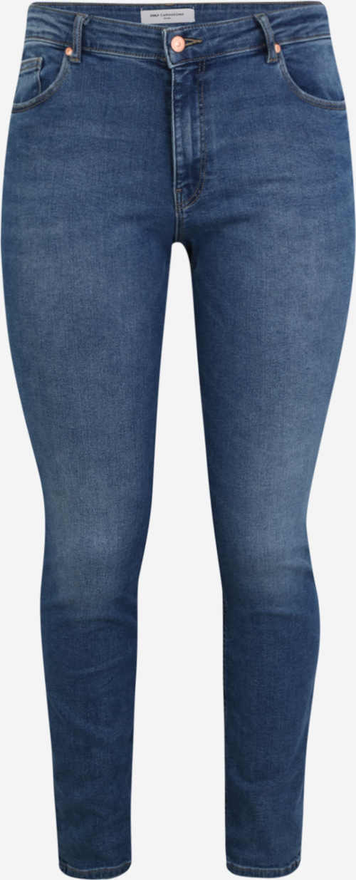 Kalhoty pro plnoštíhlé z modré oprané džínoviny