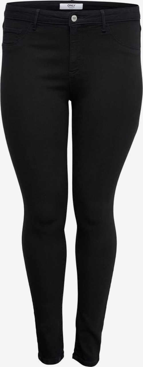 Dámské trendy džíny v černém provedení s vyšším pasem