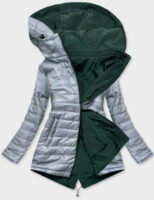 Moderní dámská zimní oboustranná bunda s kapucí