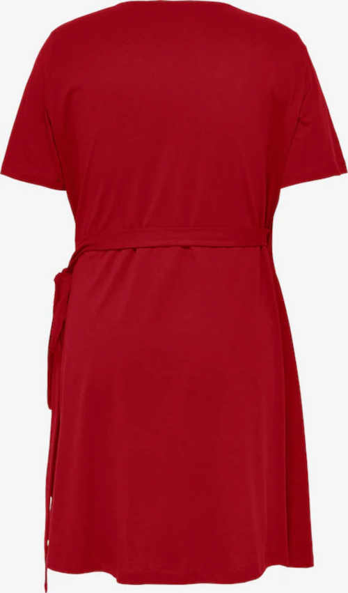 bavlněné červené šaty s krátkým rukávem
