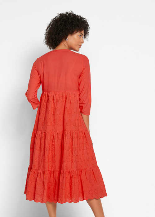 červené dámské midi šaty