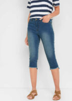 Moderní dámské capri džíny s tvarujícím efektem Bonprix