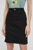 Černá mini sukně pouzdrového střihu z příjemné bavlny