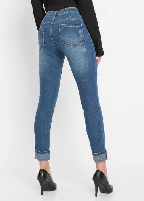 dámské modré džíny s kapsami