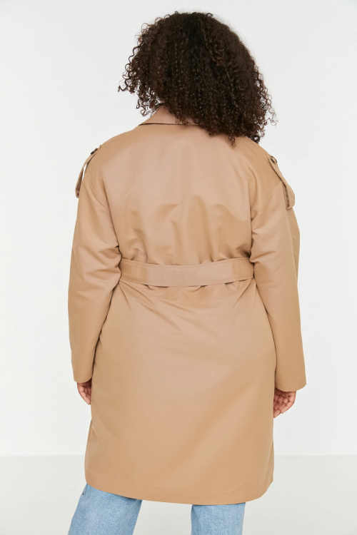 dámský jednobarevný krátký kabát