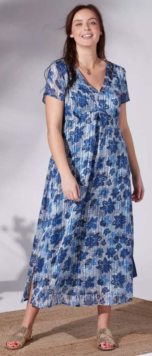 Dlouhé dámské letní šaty Blancheporte nadměrných velikostí