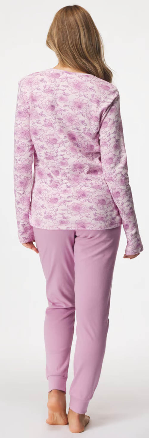 Teplé dámské pyžamo ze 100% bavlny